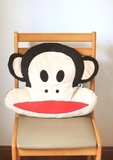 尾单 可爱大嘴巴猴子头型抱枕 座椅靠垫/坐垫 汽车靠垫 抱枕