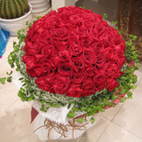 杭州鲜花速递 99朵红玫瑰花束配送生日求婚鲜花预定圣诞节情人节