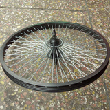20寸表演车轮组 铝合金轮组黑色银色 自行车轮组20 2.20 48孔