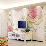 现代简约大型壁画客厅卧室电视背景墙纸壁纸 洁白浪漫玫瑰花FQ024