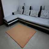 纯色珊瑚绒地毯地垫儿童地毯防滑防水  可定制