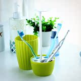 居家创意时尚艺术盆栽洗漱套装牙刷架牙刷杯防尘漱口卫生除菌