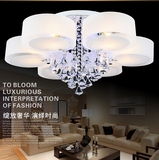 现代简约欧式LED客厅灯圆形水晶灯大气新款吸顶灯创意餐厅卧室灯
