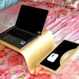 创意个性床上电脑桌书桌弯曲木懒人床上茶几笔记本桌小型桌纯实木
