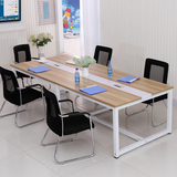 厦门办公家具 时尚会议桌椅 培训书桌 简约四人工作位 洽谈长条桌
