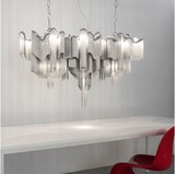 简约波浪形铝链吊灯现代创意客厅餐厅 酒店工程灯设计师灯个性