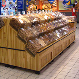 土特产干货展柜干果食品货架货柜展示架实木超市干货货架展架定制