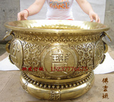 特大号 纯铜 聚宝盆 风水铜器 铜香炉佛具家居装饰品56厘米