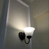欧式壁灯创意简约田园复古铁艺床头客厅卧室书房过道LED墙壁灯