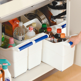 日本进口收纳箱厨房置物架橱柜整理收纳车塑料储物盒收纳柜收纳架