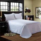 酒店床单单件纯棉白纯色加厚全棉床罩单人双人1.2米1.5米床包邮