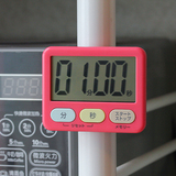 日本LEC厨房定时器计时器提醒器 磁铁薄型大屏幕电子计时器提醒器