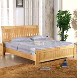 长沙全实木床松木家具橡木床实木双人单人床简易1.81.5米环保特价