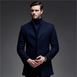 冬装厚款羊毛呢子大衣男士中长款外套时尚商务休闲修身潮韩版保暖