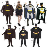 万圣节儿童蝙蝠侠服装 成人男女蝙蝠侠衣服肌肉版服饰演出服