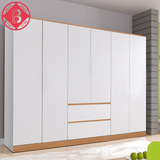 EBELLS现代简约非实木卧室衣柜整体定制简易衣柜组合卧室家具特价