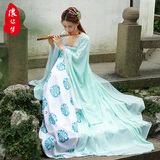 传统日常汉服女 古装 改良齐胸襦裙夏中国风雪纺演出服唐装仙女装