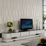 电视柜地柜电视机柜现代简约中式客厅家具可伸缩 黑白色钢化玻璃