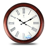北极星客厅创意挂钟卧室静音电子钟中式复古实木钟现代简约石英钟
