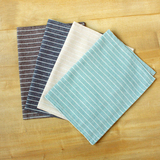 日式棉麻粗条纹餐布 布艺隔热垫桌垫西餐垫 碗垫盖布拍照背景布