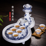 陶瓷全半自动茶具套装带茶盘青花瓷整套茶具功夫茶具冲茶泡茶器