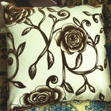 包邮加厚植绒玫瑰花不含芯靠垫抱枕沙发靠垫靠垫套沙发抱枕