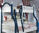 美式 风格  实木床 子母床  上下床子母双层床直梯双层儿童床