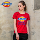 Dickies2016夏季女士圆领短袖T恤情侣款修身显瘦半袖潮162W30EC04