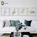 季节植物 木龙蕾原创 客厅沙发背景墙装饰画餐厅简约现代花卉画