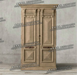 美式乡村实木衣柜 卧室衣柜现代中式复古做旧原木色实木2门衣柜