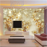 中式家和富贵玉兰花卉3d大型壁画客厅沙发立体墙纸电视背景墙壁纸