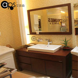 现代韩式浴室柜橡木实木韩式台上洗手洗脸洗漱盆组合小户型卫浴柜