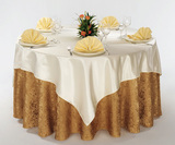 星级酒店台布 婚礼宴会桌布 台布口布定做 台绒桌布会议台绒套