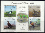 【一品邮缘】B2爱尔兰邮票1989年发行鸟类盖销小型张，鸟类专题