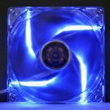 超频三 水晶f126 12CM厘米LED蓝光机箱风扇电脑 超静音电源风扇