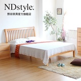野田家具日式全实木床1.8米双人床小户型卧室1.5榉木床简约现代