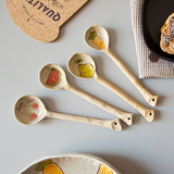 景德镇陶瓷勺子小汤勺咖啡勺搅拌勺调羹勺家用创意粗陶复古勺子