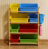 儿童玩具收纳架实木宜家幼儿园玩具柜宝宝超大容量储物置物整理架