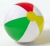 美国INTEX四色沙滩球海滩球水球儿童水上玩具充气球透明直 戏水球