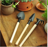 栽花播种必备铲子耙子锹 园林工具 迷你三件套 种花工具多肉花具