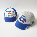新款春夏宝宝网帽 儿童小汽车太阳帽 男童棒球帽子 小孩遮阳帽