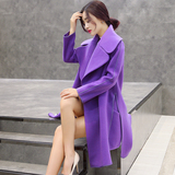2015秋冬装新款韩版修身羊毛呢外套女装中长款双面羊绒呢子大衣潮