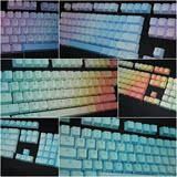 IKBC PBT 二色彩虹/白色高透光 背光机械键盘专用 ABS透明键帽