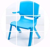 儿童塑料椅沁康幼儿园专用靠背椅宝宝学习安全加厚凳子带扶手