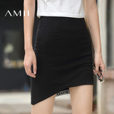 #Amii[极简主义]2016夏新女大码H型不规则个性印花半身裙11671526
