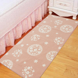 粉红色雪花少女心儿童房梦幻地毯加长卧室床边地毯飘窗毯厨房门垫