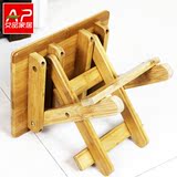 儿童小板凳折叠凳子实木便携式户外马扎钓鱼椅子成人家用艾品楠竹