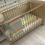 宜家代购 IKEA辛格莱 婴儿床实木无油漆环保婴儿床架高度可调正品