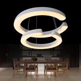 C型后现代大气餐吊灯 led创意个性餐厅灯 未来风格缺口圆圈环形灯