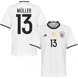 阿迪达斯德国球衣2016欧洲杯主场德国队短袖足球服 13号穆勒 正品
